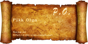 Pikk Olga névjegykártya